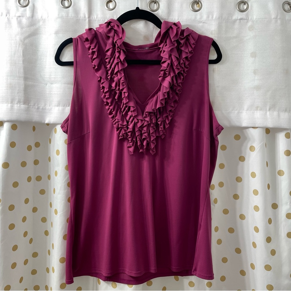 Ruffled Sleeveless Blouse